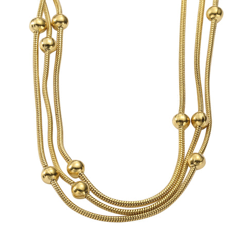 Collar y Dije Enso IC Para Mujer EICN251154G Dorado