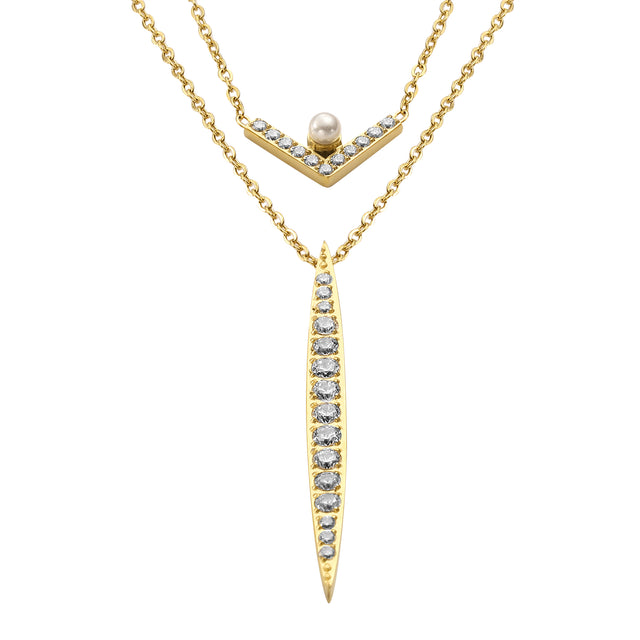 Collar y Dije Enso IC Para Mujer EICN251156G Dorado