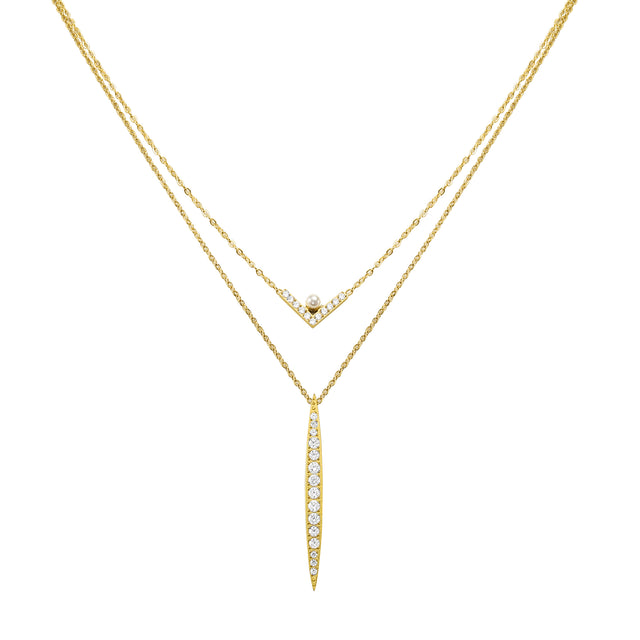 Collar y Dije Enso IC Para Mujer EICN251156G Dorado