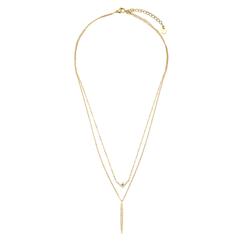 Collar y Dije Enso IC Para Mujer EICN251156G Dorado