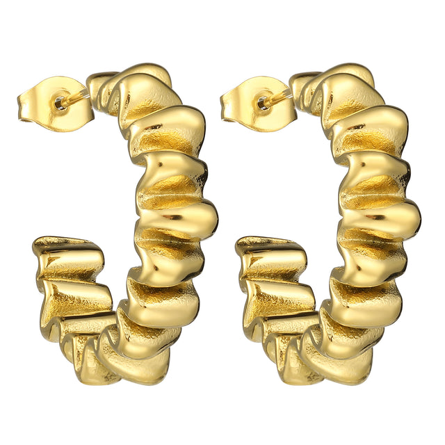 Aretes  de Acero Inoxidable Enso para Dama EJE3326G Dorado