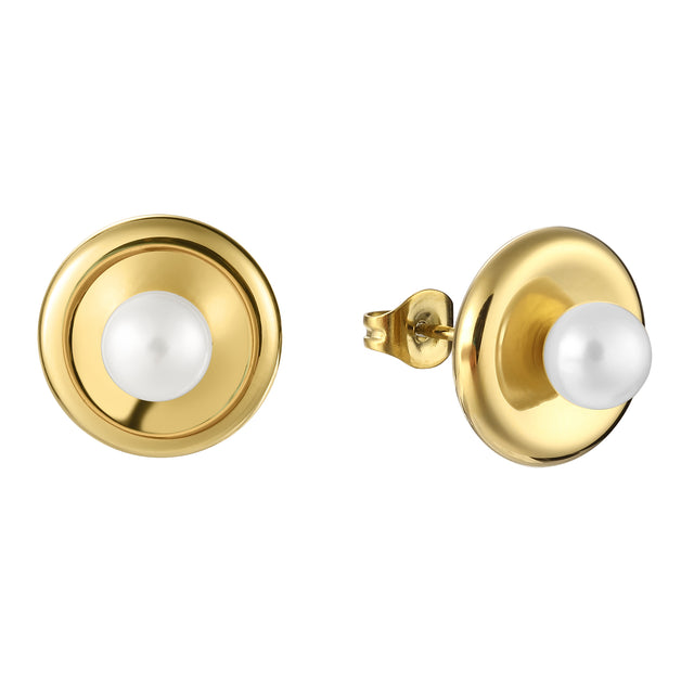 Aretes Acero Inoxidable Enso Para Mujer EJE3343G Dorado