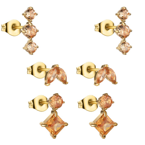 Set de Aretes Enso Para Mujer EJE3346G Dorado