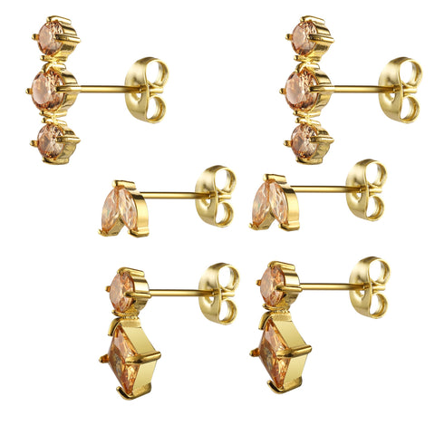 Set de Aretes Enso Para Mujer EJE3346G Dorado