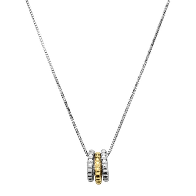 Collar y Dije Enso Acero Inoxidable Mujer EJN3336SG Bitono
