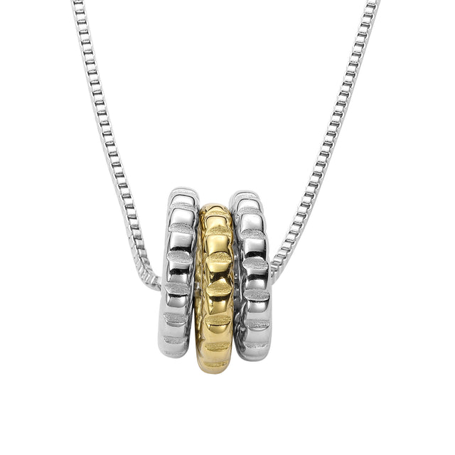 Collar y Dije Enso Acero Inoxidable Mujer EJN3336SG Bitono