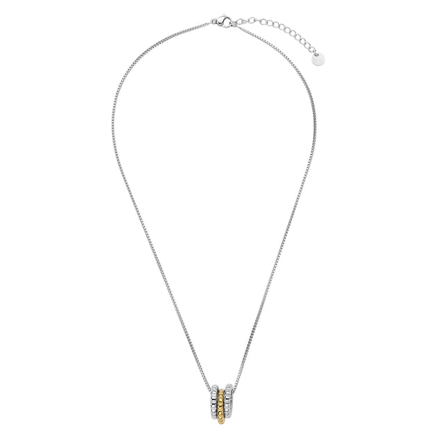 Collar y Dije Enso Acero Inoxidable Mujer EJN3336SG Bitono