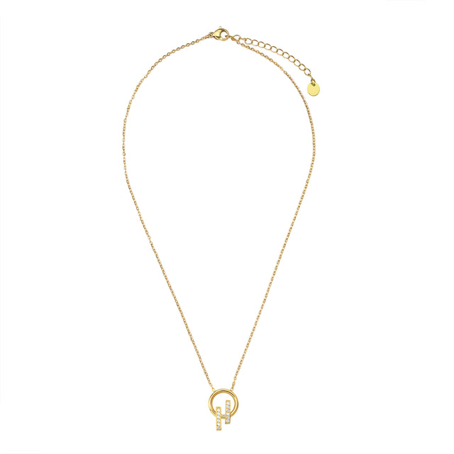 Collar y Dije Acero Inoxidable Enso Para Mujer EJN3357G Dorado
