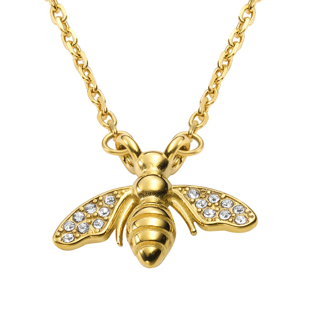 Collar y Dije Acero Inoxidable Enso Para Mujer EJN3362G Dorado