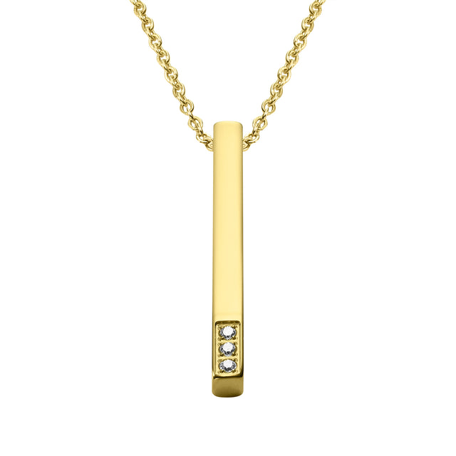 Collar y Dije Acero Inoxidable Enso Para Mujer EJN3363G Dorado