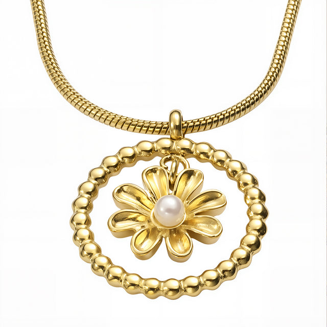 Collar y Dije de Acero Inoxidable Enso Para Mujer EJN3398G