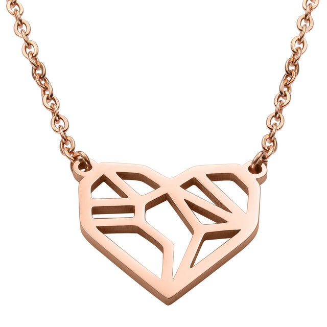 Collar y Dije de Acero Inoxidable Enso Para Mujer EJN3417R Rosado