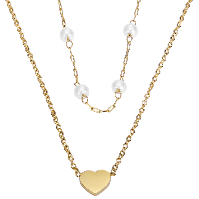 Collar y Dije Enso Para Mujer EJN3447G Dorado