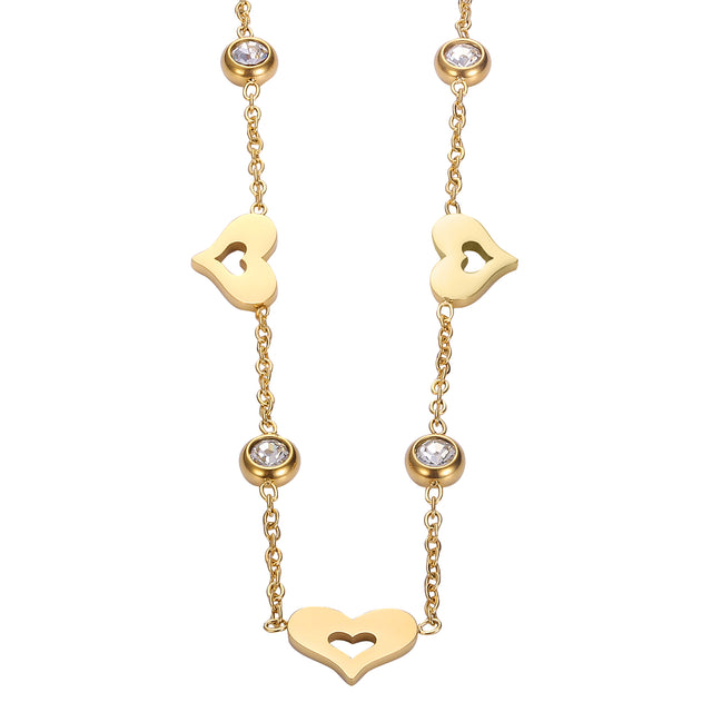 Collar y Dije Enso Para Mujer EJN3448G Dorado