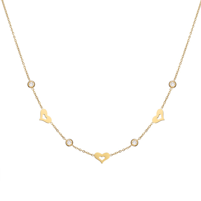 Collar y Dije Enso Para Mujer EJN3448G Dorado