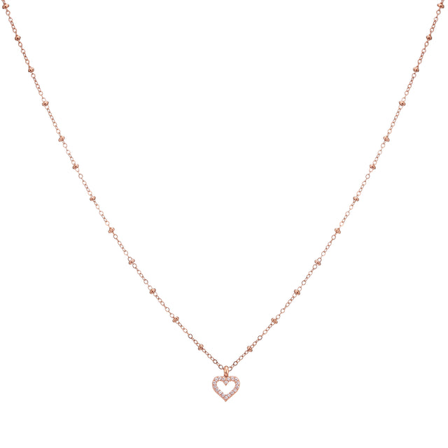 Collar y Dije Enso Para Mujer EJN3484R Rosado