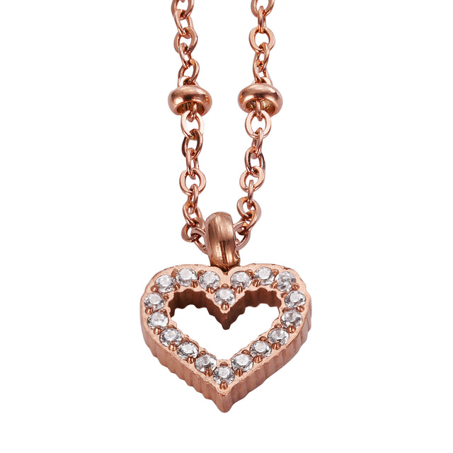 Collar y Dije Enso Para Mujer EJN3484R Rosado