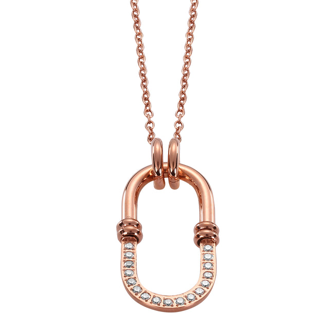 Collar y Dije Enso Para Mujer EJN3516R Rosado