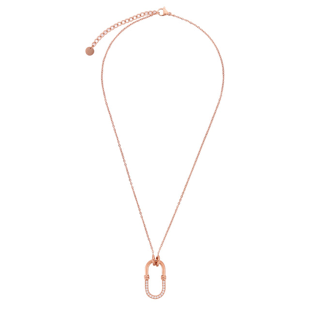 Collar y Dije Enso Para Mujer EJN3516R Rosado