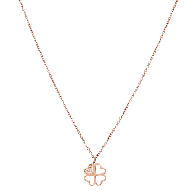 Collar y Dije Enso Para Mujer EJN3523R Rosado