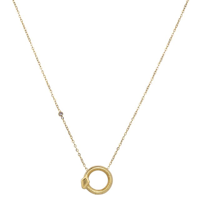 Collar y Dije Enso Para Mujer EJN3524G Dorado