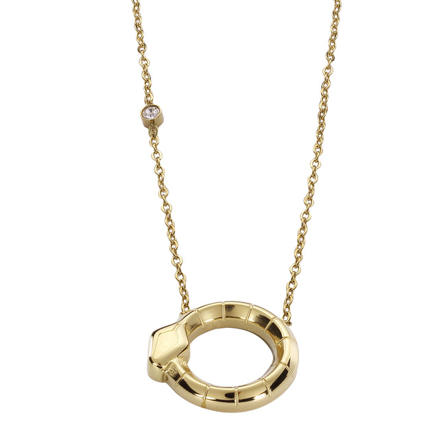 Collar y Dije Enso Para Mujer EJN3524G Dorado