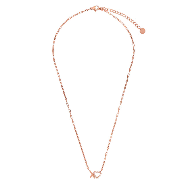 Collar y Dije Enso Para Mujer EJN3549R Rosado