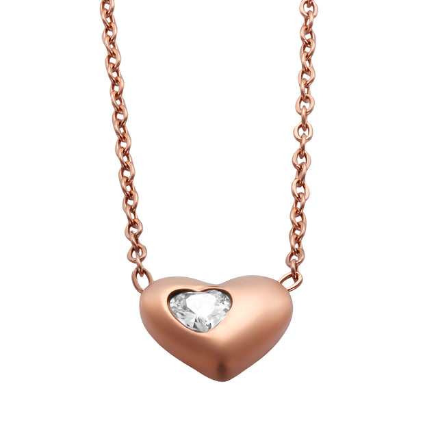 Collar y Dije Enso Para Mujer EJN3570R Rosado