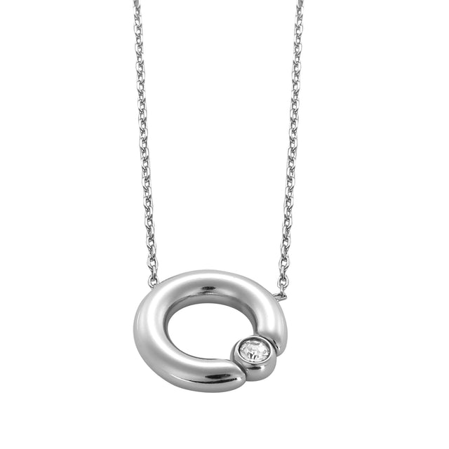 Collar y Dije Enso Para Mujer EJN3572S Acero