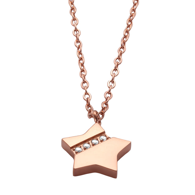 Collar y Dije Enso Para Mujer EJN3573R Rosado