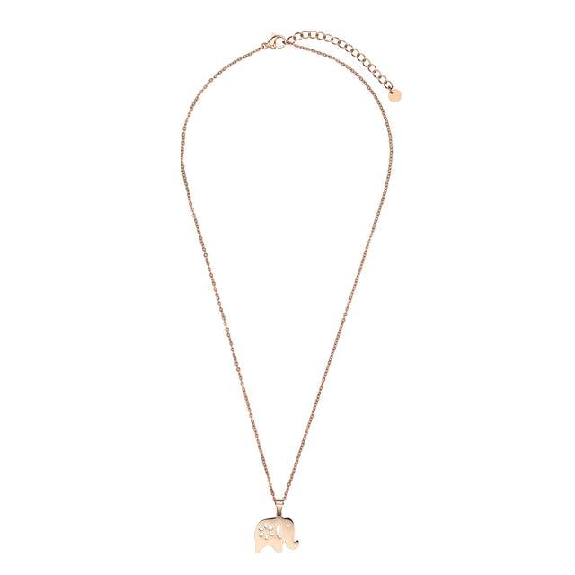 Set de Collar y Aretes de Acero Inoxidable Enso para Mujer EJS3240R color Oro Rosa