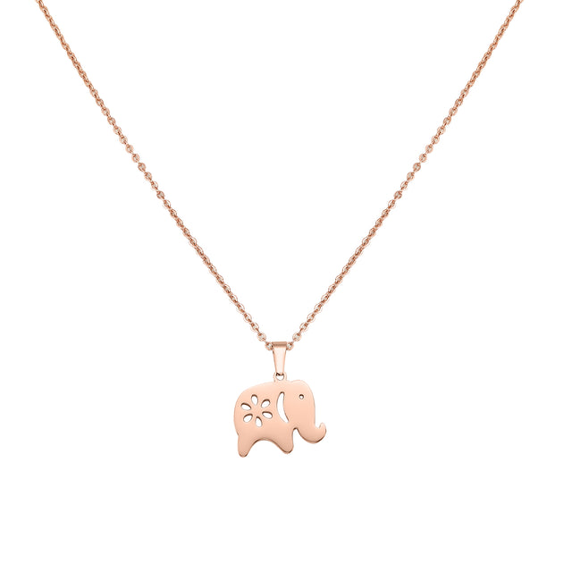 Set de Collar y Aretes de Acero Inoxidable Enso para Mujer EJS3240R color Oro Rosa