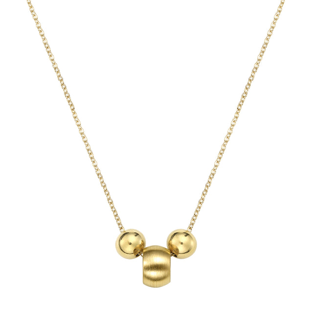 Set De Aretes y Collar de Acero Inoxidable Enso para Dama EJS3322G Dorado