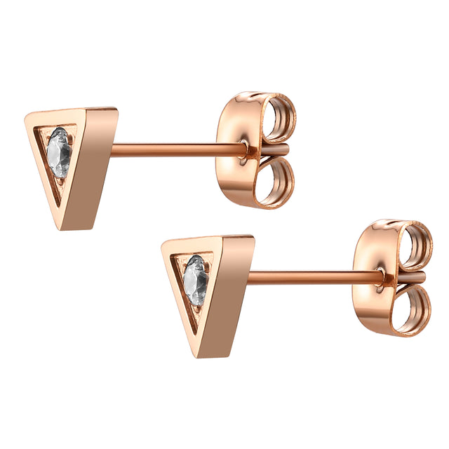Set de Collar y Aretes Acero Inoxidable Enso Para Mujer EJS3379R Rosado