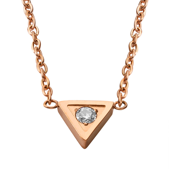 Set de Collar y Aretes Acero Inoxidable Enso Para Mujer EJS3379R Rosado