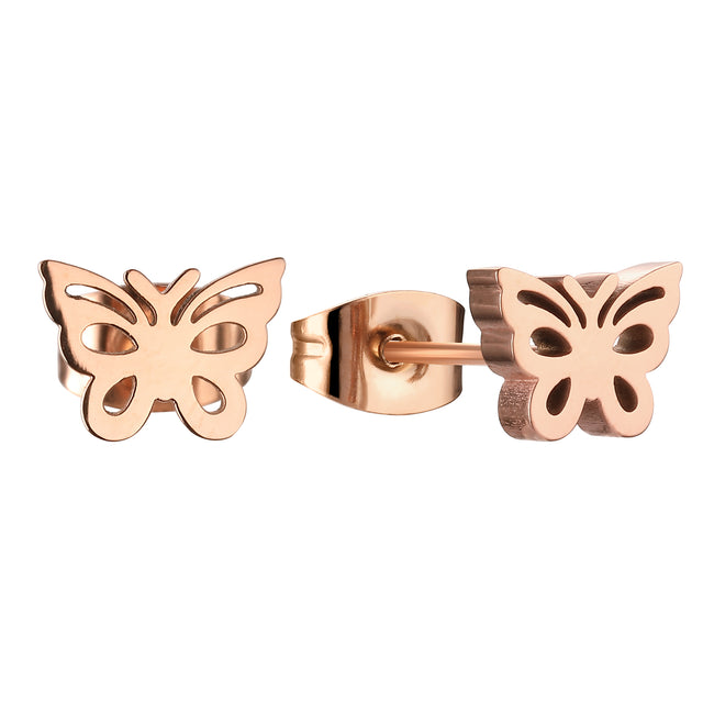 Set de Collar y Aretes Acero Inoxidable Enso Para Mujer EJS3381R Rosado