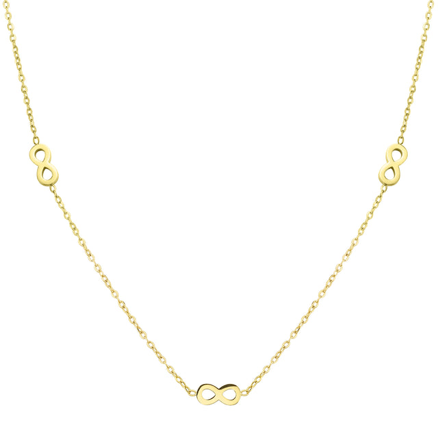 Set de Collar y Aretes de Acero Inoxidable Enso Para Mujer EJS3408G Dorado