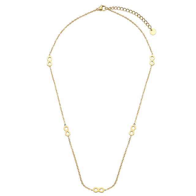 Set de Collar y Aretes de Acero Inoxidable Enso Para Mujer EJS3408G Dorado