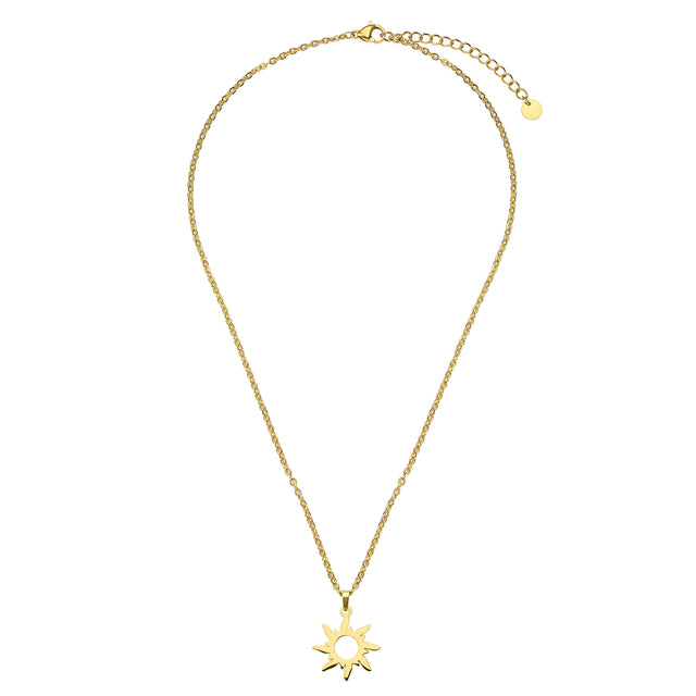 Set de Collar y Aretes de Acero Inoxidable Enso Para Mujer EJS3414G Dorado