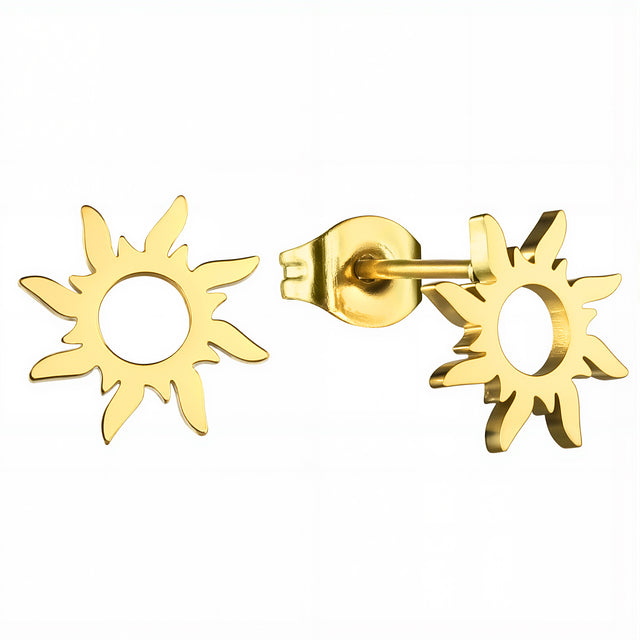 Set de Collar y Aretes de Acero Inoxidable Enso Para Mujer EJS3414G Dorado