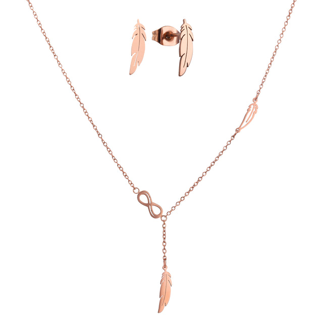 Set de Collar y Aretes Enso Para Mujer EJS3457R Rosado