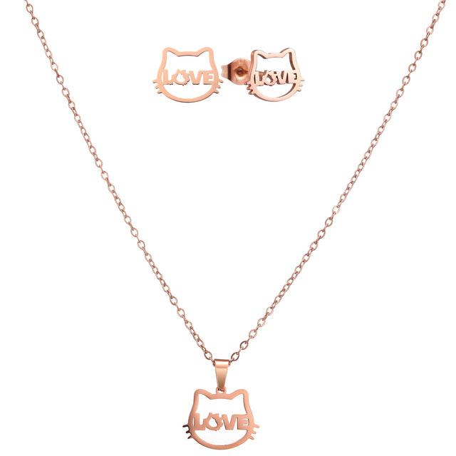 Set de Collar y Aretes Enso Para Mujer EJS3458R Rosado