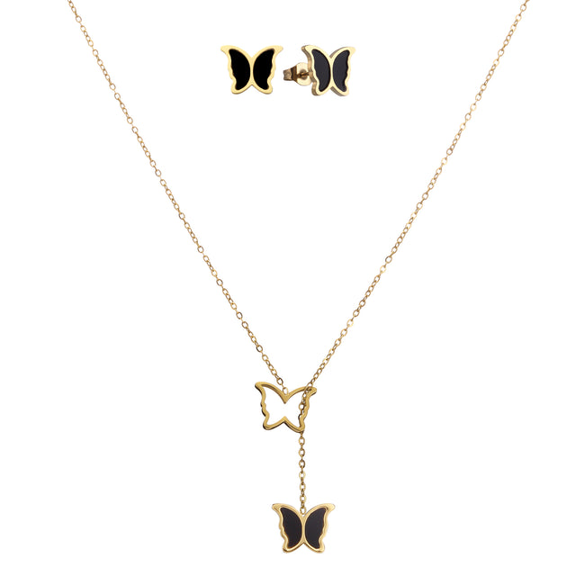 Set de Collar y Aretes Enso Para Mujer EJS3459G Dorado