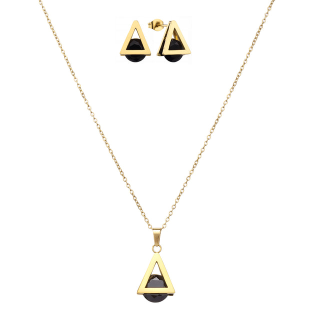 Set de Collar y Aretes Enso Para Mujer EJS3526G Dorado