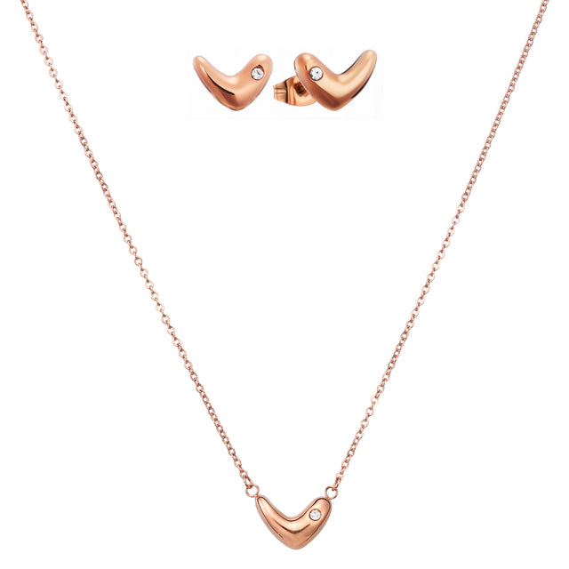 Set de Collar y Aretes Enso Para Mujer EJS3528R Rosado