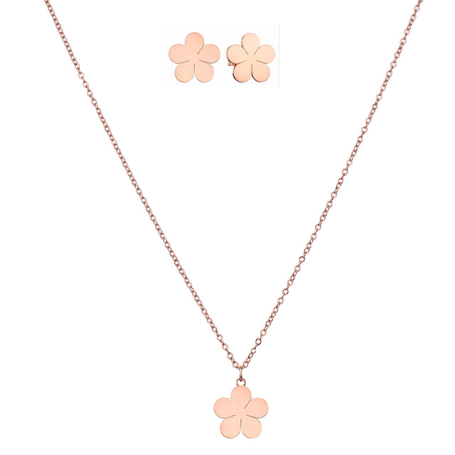 Set de Collar y Aretes Enso Para Mujer EJS3529R Rosado