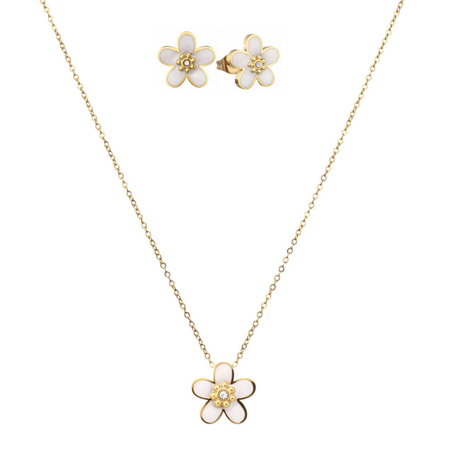 Set de Collar y Aretes Enso Para Mujer EJS3530G Dorado