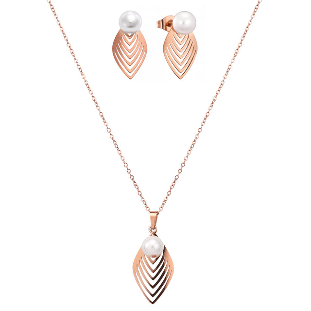 Set de Collar y Aretes Enso Para Mujer EJS3533R Rosado