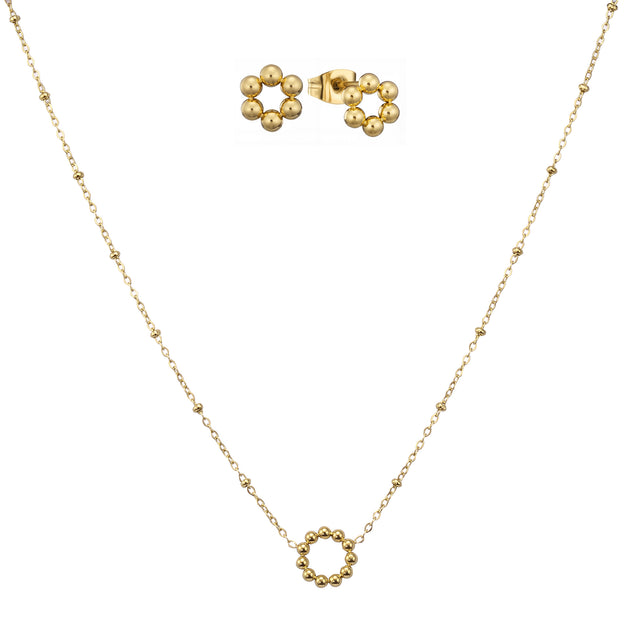 Set de Collar y Aretes Enso Para Mujer EJS3535G Dorado