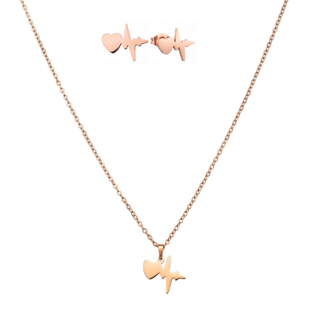 Set de Collar y Aretes Enso Para Mujer EJS3558R Rosado